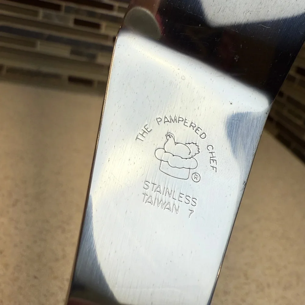 Pampered Chef Offset Spatula Stainless Steel Icing Spreader Cake Decorating Tool